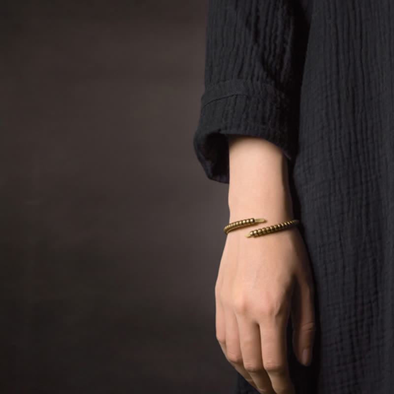 KarmaRipple's Vintage Design Bronze Balance Adjustable Cuff Bracelet p6