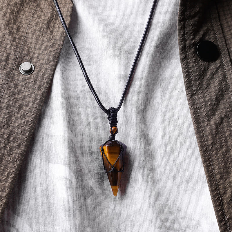KarmaRipple's Authentic Stone Pointed Necklace Pendant p7