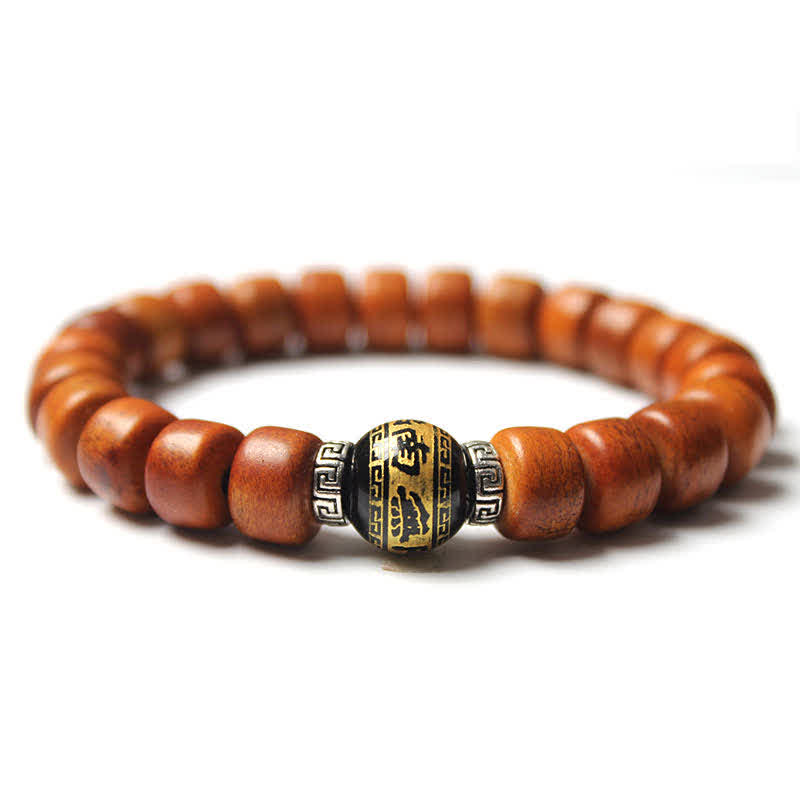 KarmaRipple's Tibetan Yak Bone Om Mani Padme Hum Strength Bracelet p36