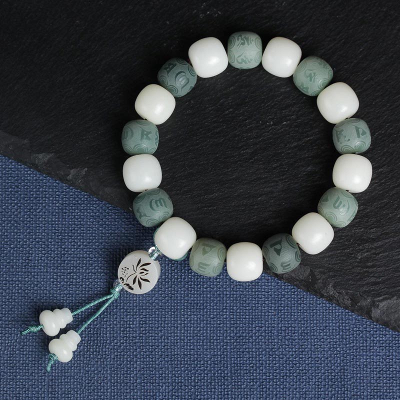 KarmaRipple's Ivory Bodhi Six True Words Protection Bracelet p4