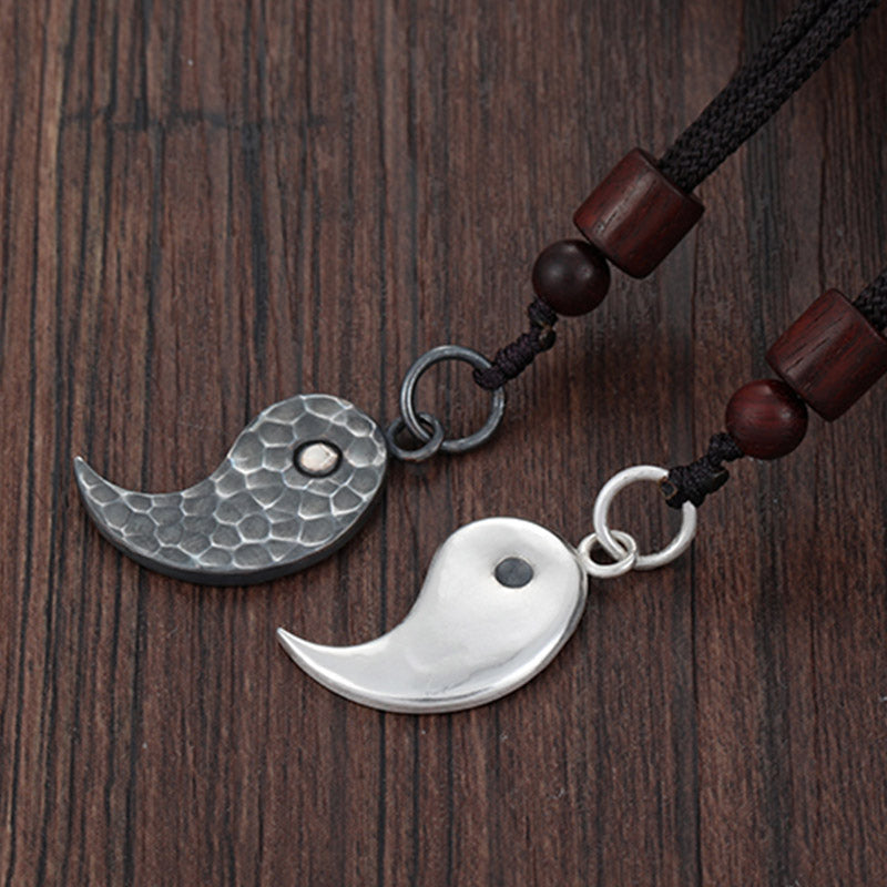 KarmaRipple's 990 Sterling Silver Yin Yang Balance Balance Pendant Necklace p6