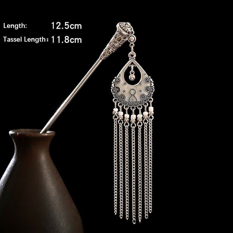 KarmaRipple's Water Drop Lily of the Valley Flowers Tassels Confidence Hairpin p42