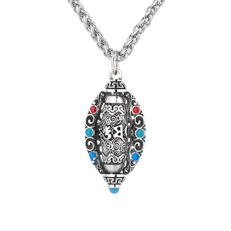 KarmaRipple's Tibetan Om Mani Padme Hum Purity Rotatable Pendant Necklace p4