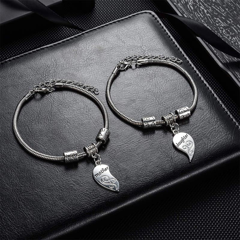 KarmaRipple's 2pcs Matching Heart Mother Daughter Bracelets p5