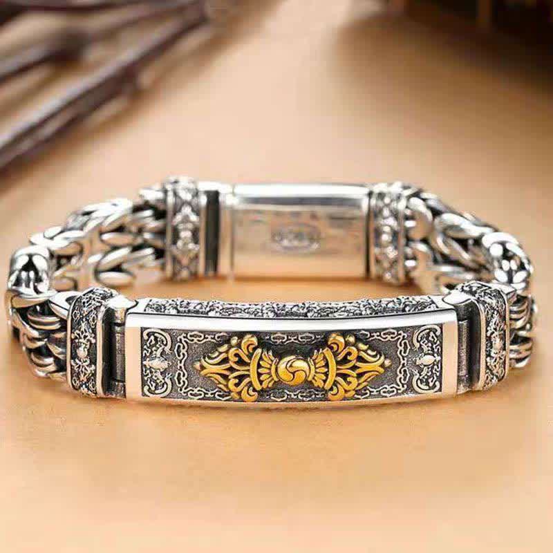 KarmaRipple's Vajra Dorje Twisted Woven Pattern Bronze Balance Bracelet p7