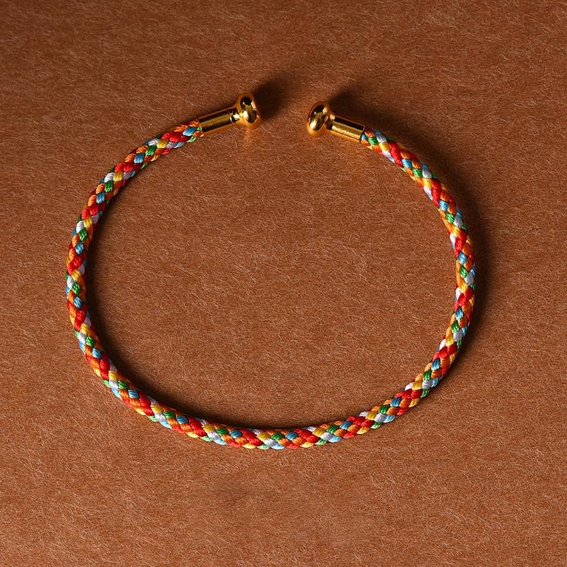 KarmaRipple's Simple Design Handmade Fortune Braid String Cuff Bracelet p40