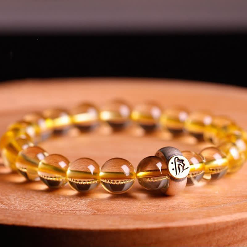 KarmaRipple's 925 Sterling Silver Chinese Zodiac Natal Buddha Citrine Protection Bracelet p11