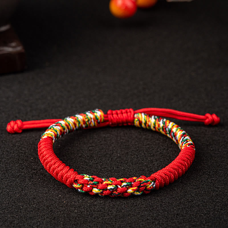 KarmaRipple's Tibetan Handmade Colorful King Kong Weave Fortune Braid String Bracelet p1