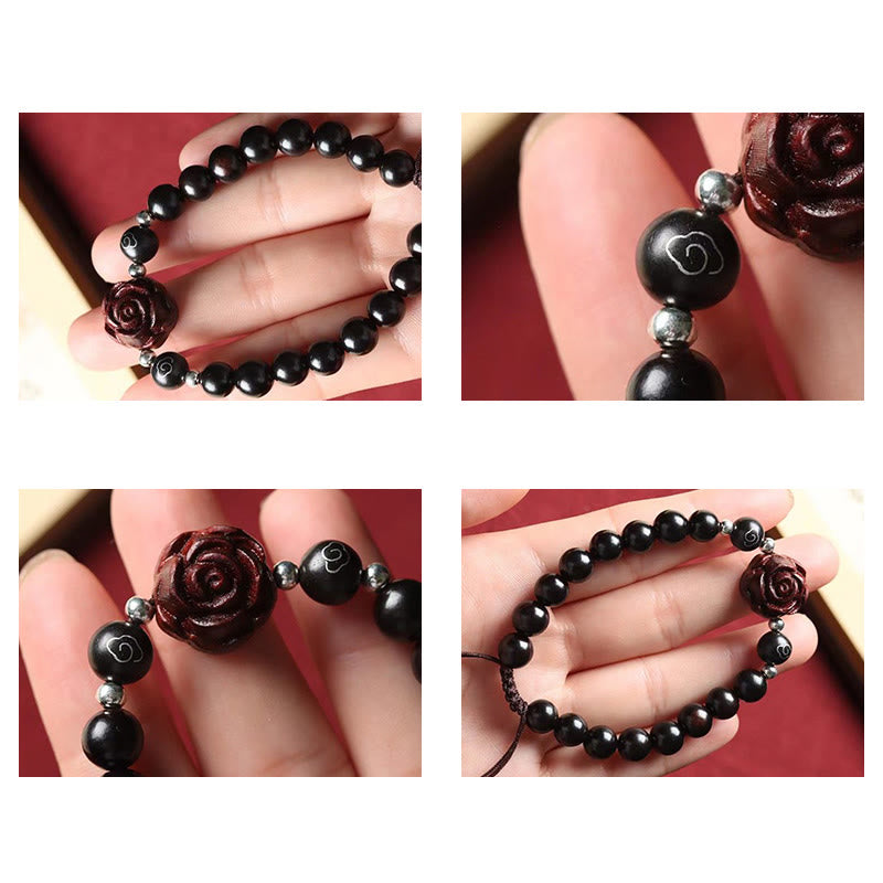 KarmaRipple's Small Leaf Red Sandalwood Sooth Bracelet p7