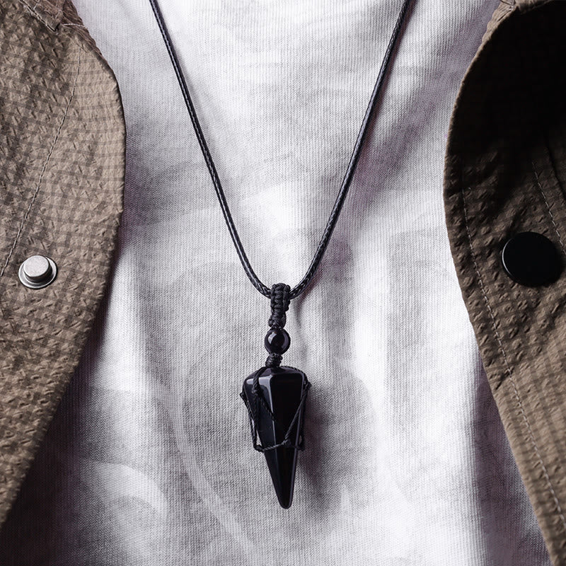 KarmaRipple's Authentic Stone Pointed Necklace Pendant p10