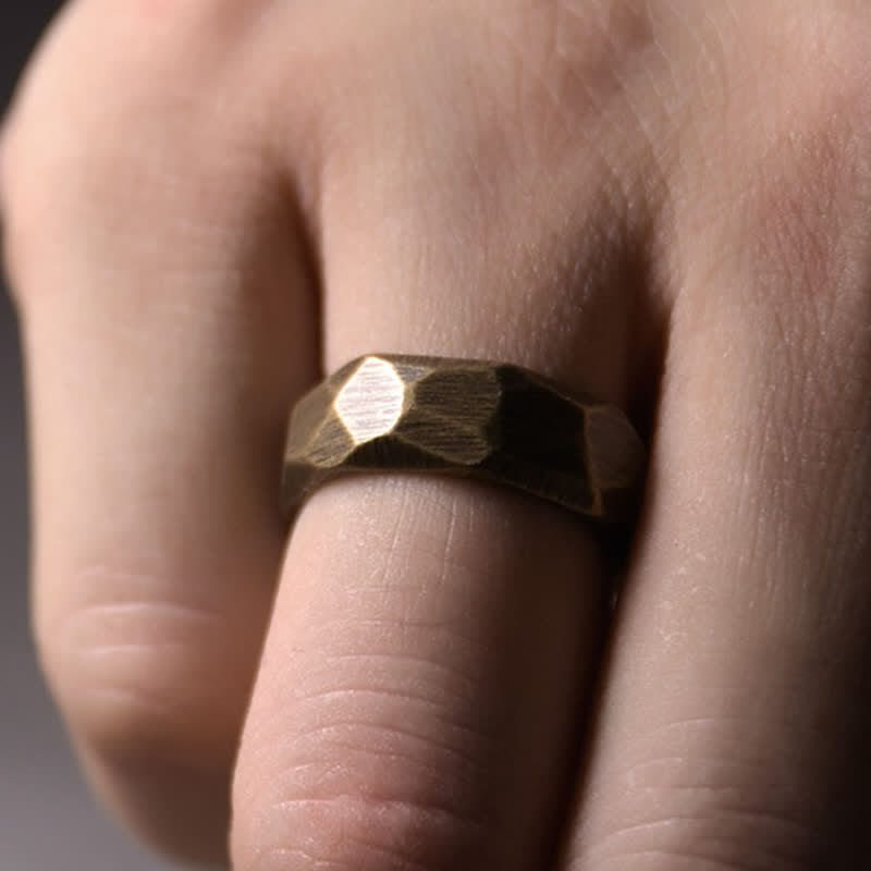 KarmaRipple's Tibetan Simple Design Bronze Wealth Ring p12