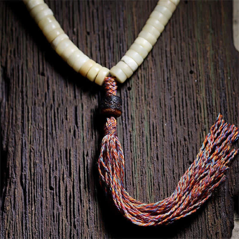 KarmaRipple's Tibetan 108 Mala Beadwork Yak Bone Balance Strength Mala Bracelet p12