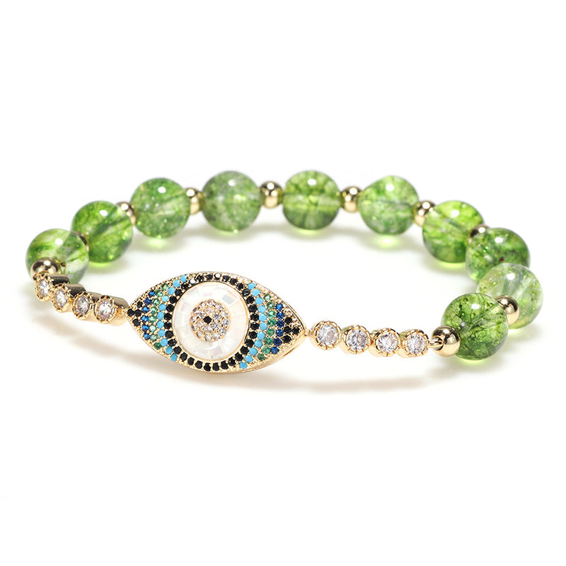 KarmaRipple's Authentic Peridot Evil Eye Abundance Bracelet p2