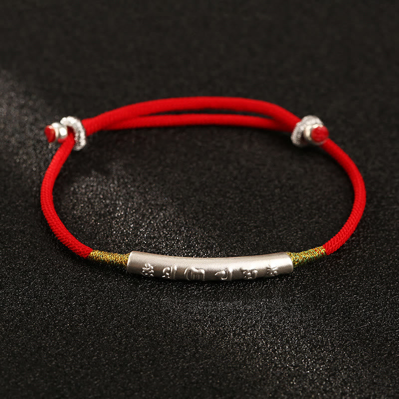 KarmaRipple's Tibetan Buddhist Handmade Mani Mantra Fortunate Red String Bracelet p11