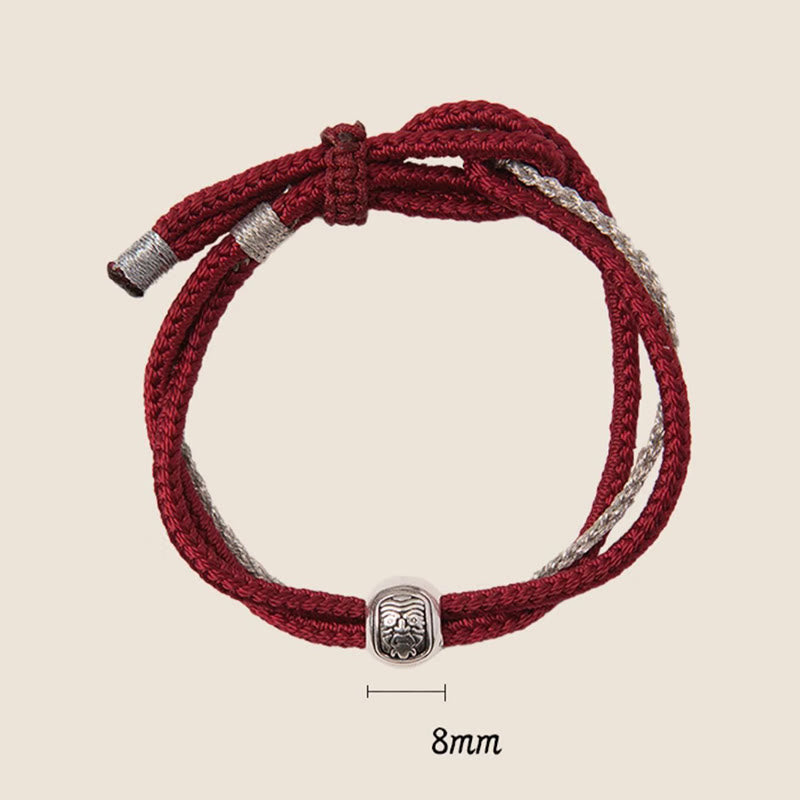 KarmaRipple's 925 Sterling Silver Tibetan Zakiram Goddess of Wealth Fortune Rope Bracelet p14