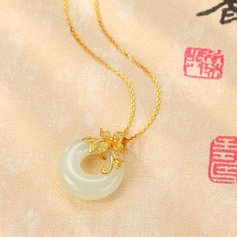 KarmaRipple's Tibetan Ivory Jade Calm Pendant p2
