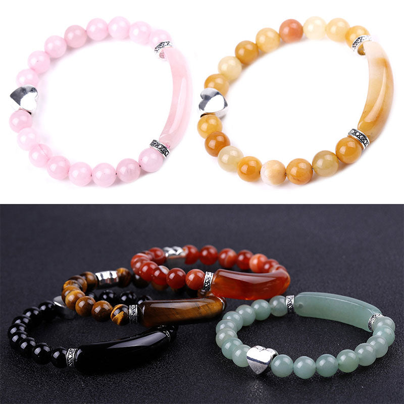 KarmaRipple's Authentic Gemstone Beadwork Unisex Heart Bracelet p17