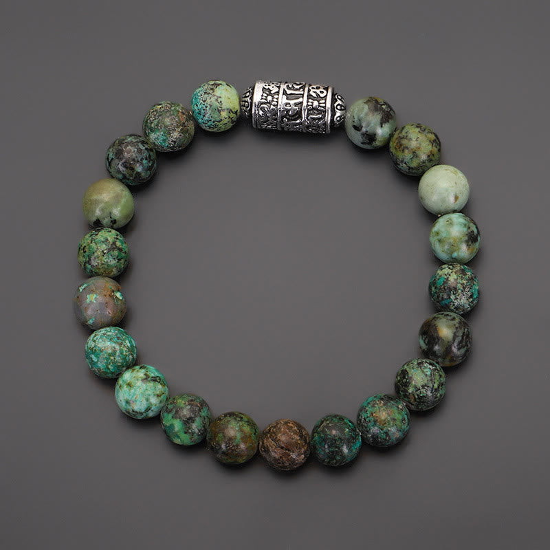 KarmaRipple's Authentic Lazurite Pietersite Unakite Om Mani Padme Hum Bead Positive Bracelet p18