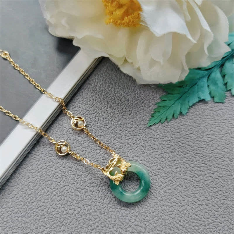 KarmaRipple's Cyan Jade Koi Fish Balancing Balance Bracelet p8