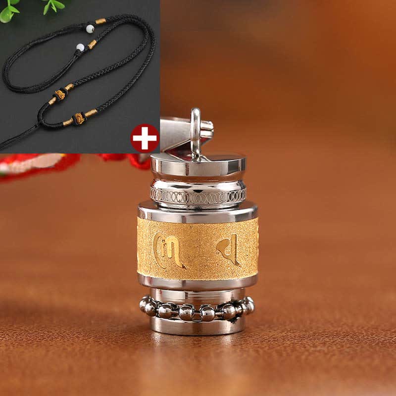 KarmaRipple's Tibet Om Mani Padme Hum Shurangama Mantra Titanium Steel Wisdom Amulet Pendant Necklace p35