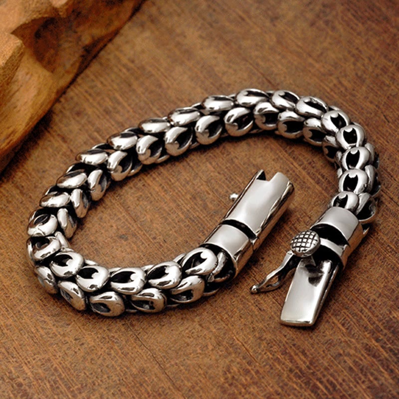 KarmaRipple's Retro Dragon Scale Pattern Success Strength Bracelet p2