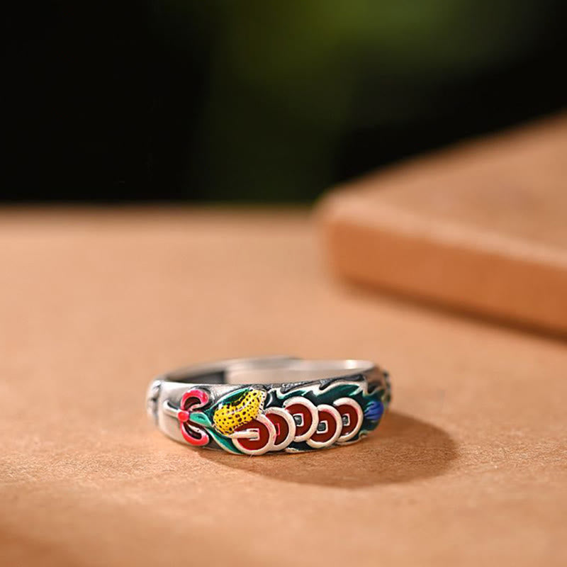 KarmaRipple's Feng Shui Five Emperor Coins Wealth Ring p10
