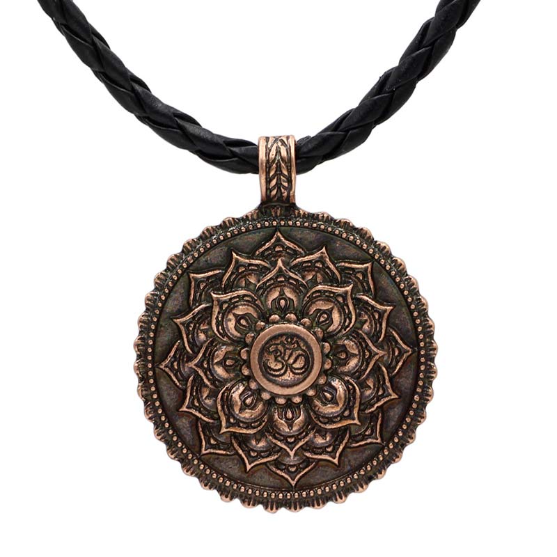 KarmaRipple's Six True Words Love Peace Flower Pattern Pendant ( p18