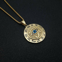 KarmaRipple's Eye of Horus Protection Pendant Necklace