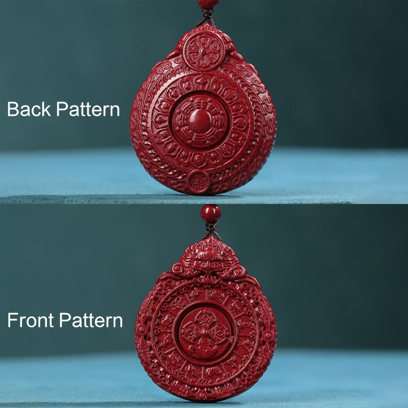 KarmaRipple's Chinese Zodiac Authentic Cinnabar Bagua Amulet Keep Away Evil Spirits Pendant Necklace p5