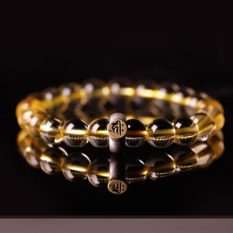 KarmaRipple's 925 Sterling Silver Chinese Zodiac Natal Buddha Citrine Protection Bracelet p19
