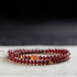 4mm-Garnet&Gold Koi Fish Double Wrap Bracelet / 17cm