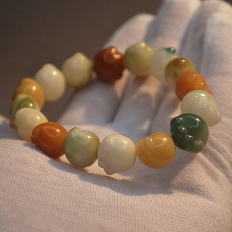 KarmaRipple's Multilayered Bodhi Seed Cute Cat Paw Calm Balance Bracelet p5
