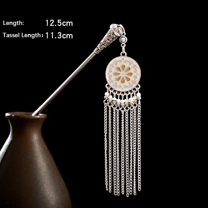 KarmaRipple's Water Drop Lily of the Valley Flowers Tassels Confidence Hairpin p38