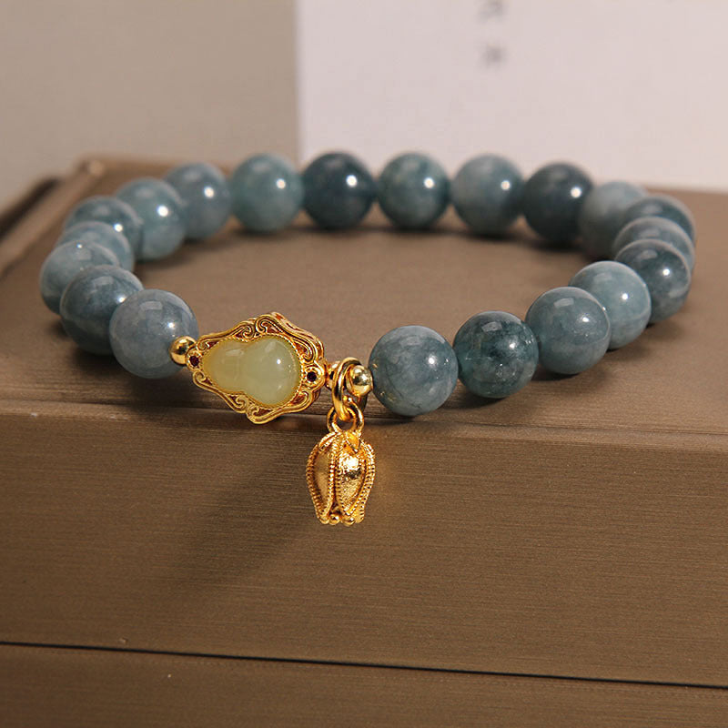 KarmaRipple's Authentic Jade Gourd Tulip Talisman Fortune Bracelet p5