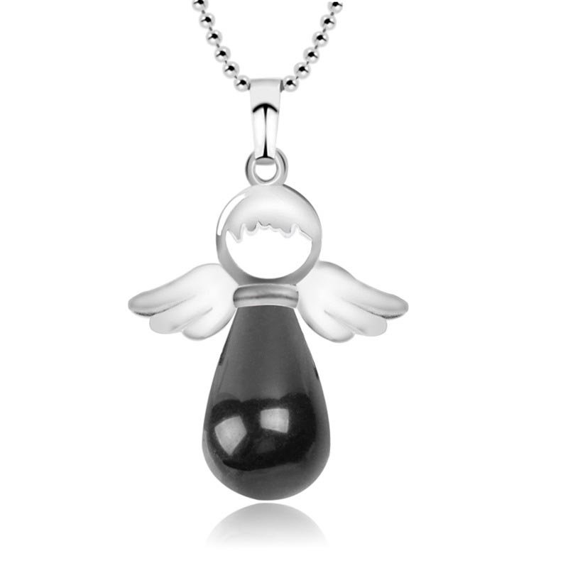 KarmaRipple's Little Angel Wings Authentic Gemstone Fortune Pendant Necklace p52
