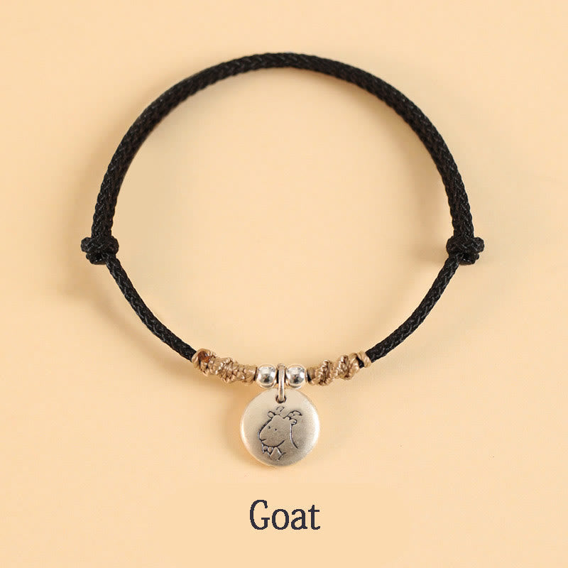 KarmaRipple's Handmade 999 Sterling Silver Year of the Dragon Cute Chinese Zodiac Fortune Woven Bracelet ( p20