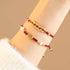 2Pcs(Copper Coin&Fortune Tree) / Red(Wrist Circumference 14-18cm)