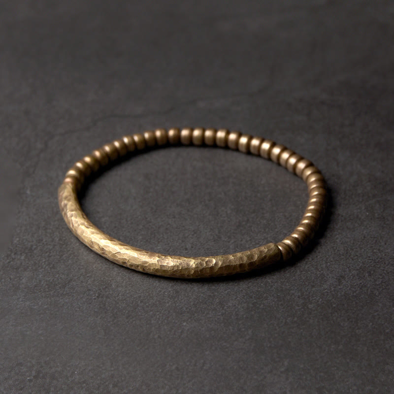 KarmaRipple's Simple Design Bronze Brass Bead Fortune Wealth Bracelet p1