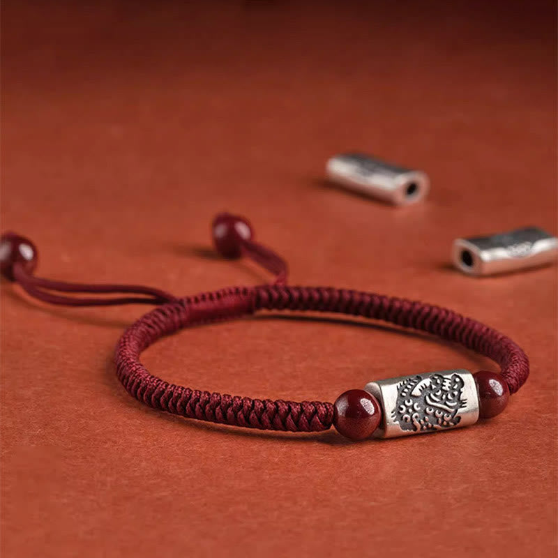 KarmaRipple's 925 Sterling Silver 12 Chinese Zodiac Cinnabar String Bracelet p14