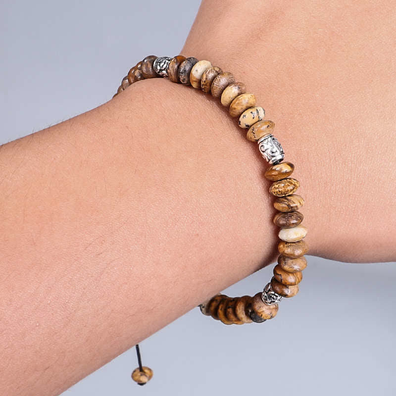 KarmaRipple's Picture Jasper Positive Beadwork String Bracelet p4