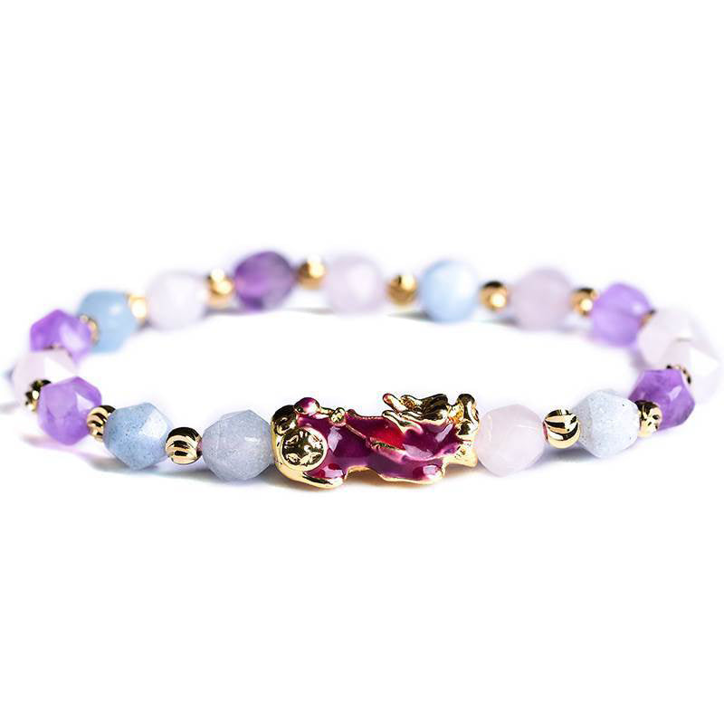 KarmaRipple's Authentic Amethyst Fortune Pixiu Talisman Bracelet p1