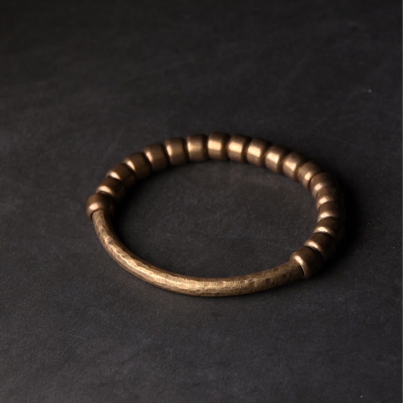 KarmaRipple's Simple Design Bronze Brass Bead Fortune Wealth Bracelet p24