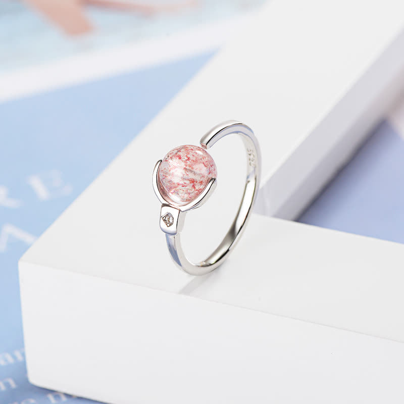 KarmaRipple's Pink Gemstone Soothing Rotation Ring p7