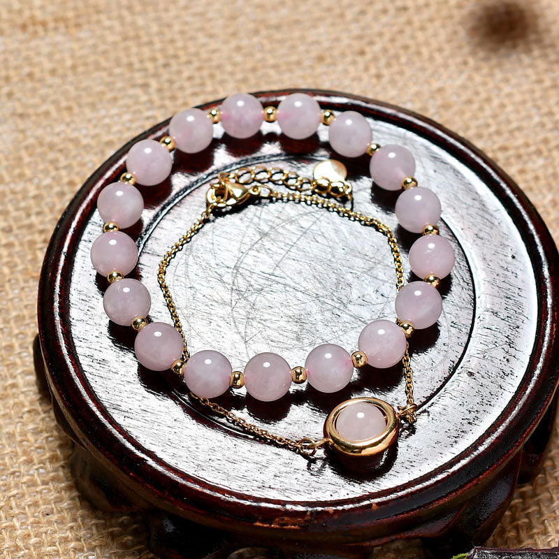 KarmaRipple's Sun Stone Strawberry Quartz Gemstone'sitive Bracelet p28