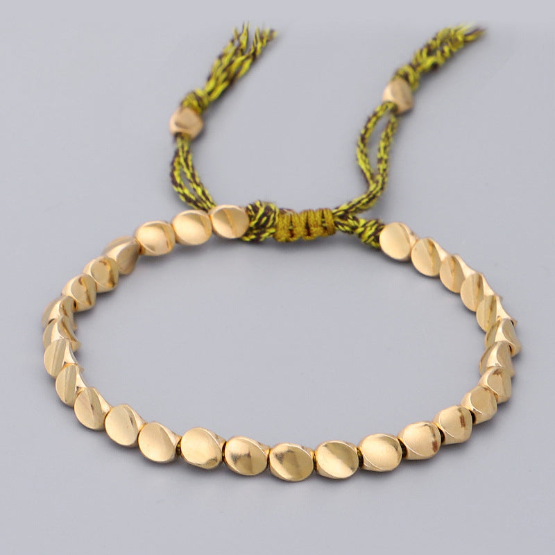 KarmaRipple's Tibetan Bronze Beadwork Balancing Fortune Bracelet p17