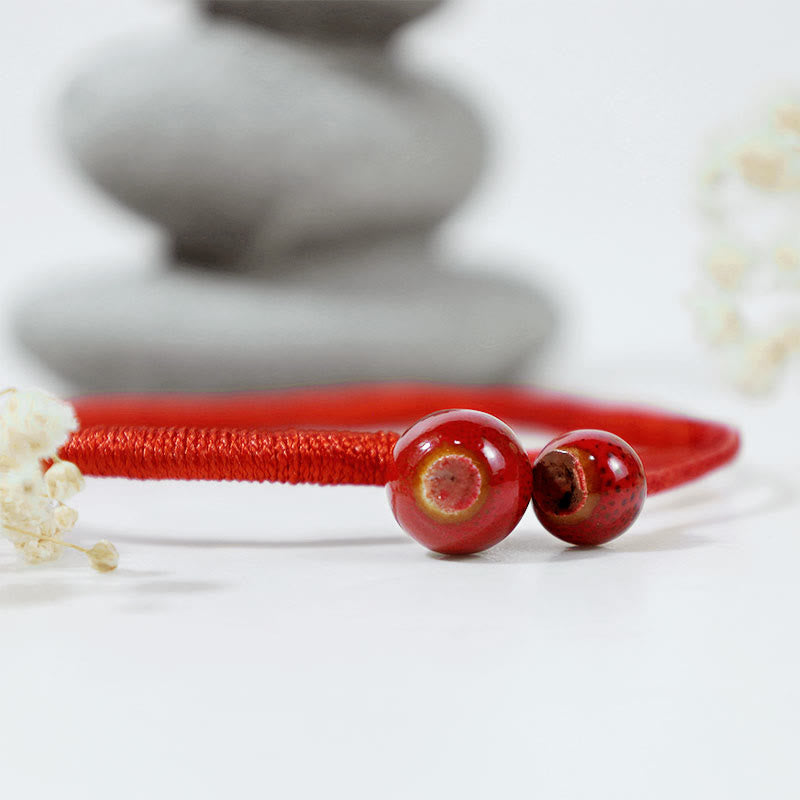 KarmaRipple's FengShui Fortunate Red String Ceramic Bracelet p4