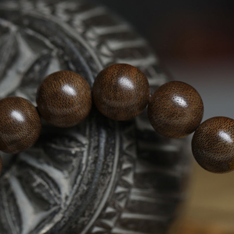 KarmaRipple's Chinese Zodiac Natal Buddha Kalimantan Agarwood Red Agate Amber 925 Sterling Silver Bracelet p11
