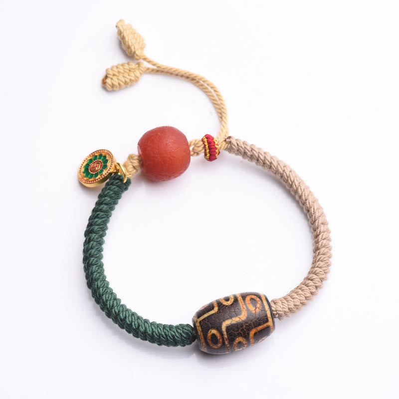 KarmaRipple's Handmade Tibetan Nine-Eye Dzi Bead Wealth Rope Bracelet p9