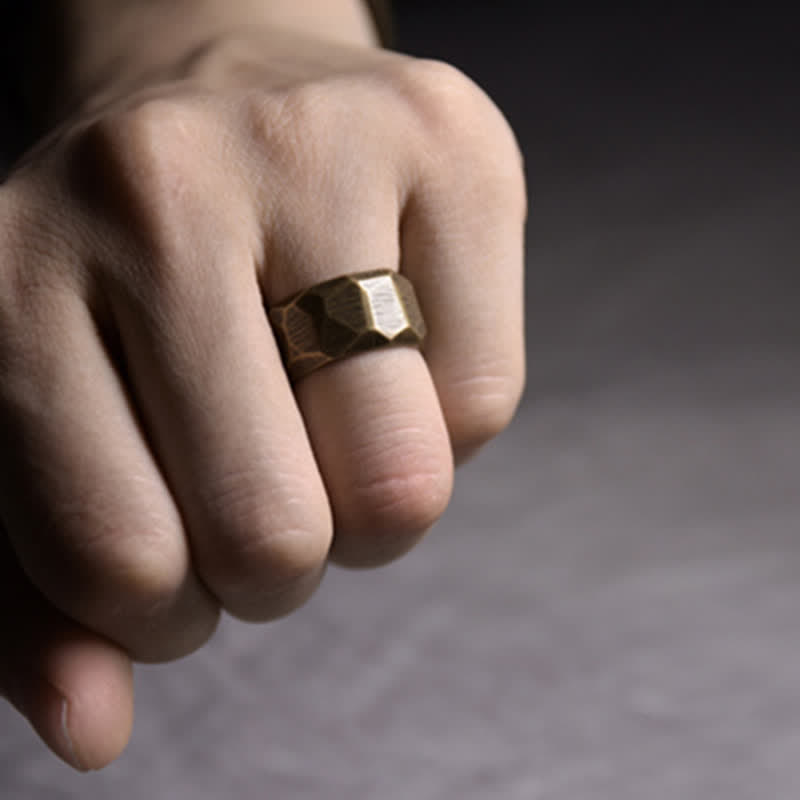 KarmaRipple's Tibetan Simple Design Bronze Wealth Ring p19