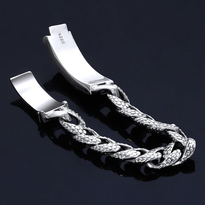 KarmaRipple's Retro Dragon Scale Pattern Engraved Protection Bracelet p8